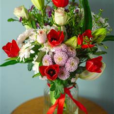 Valentines Glass Gift Vase